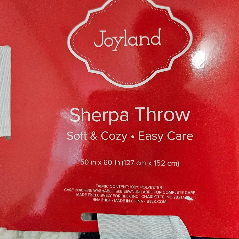 Joyland Sperpa Throw 50x60 Navy Ugly Christmas Sweater Fleece Blanket NWT Gift - Picture 2 of 5